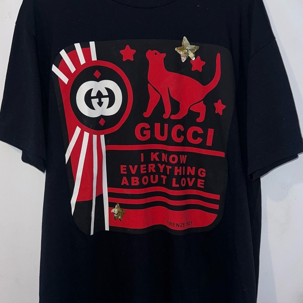 Black and Red Graphic T-Shirt